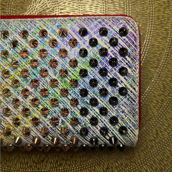 Christian Louboutin Panettone Unicorn Rainbow Suede Long Wallet - Picture 4 of 9